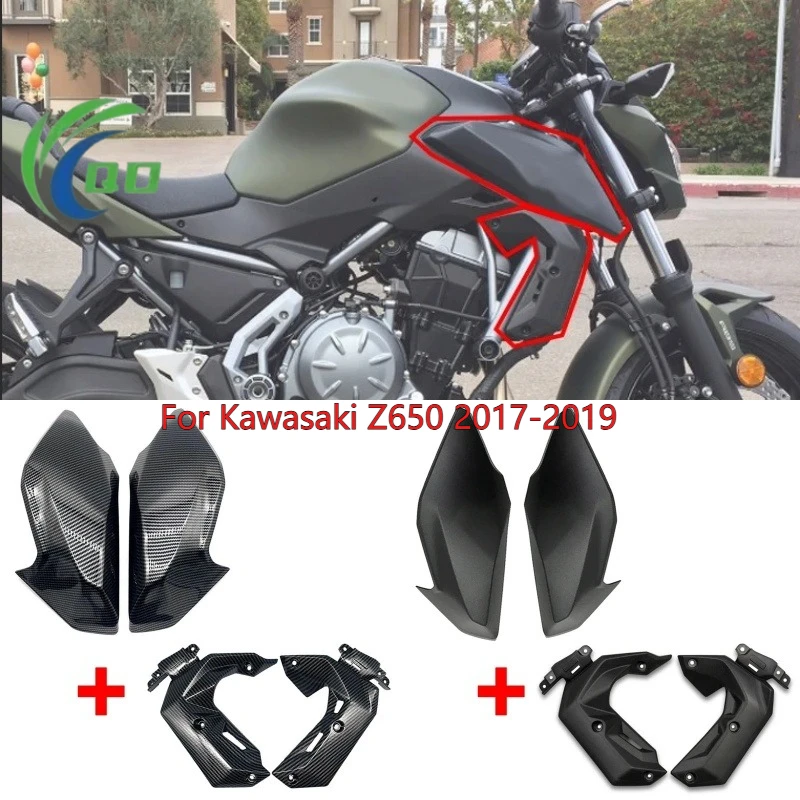 

Z650 Motorcycle Radiator Side Cover Panel Fairing For Kawasaki Z 650 2017 2018 2019 Front Gas Tank Side Cover Panel Trim Cowl