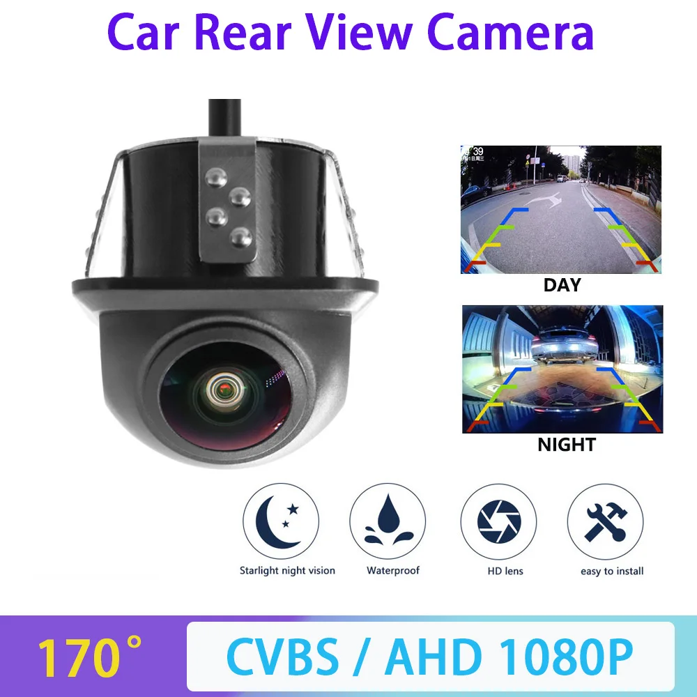 

AHD 1920x1080P CVBS CCD Car Rear View Camera Full HD Night Vision 170° Fisheye Lens Vehicle Reversing Front Camera
