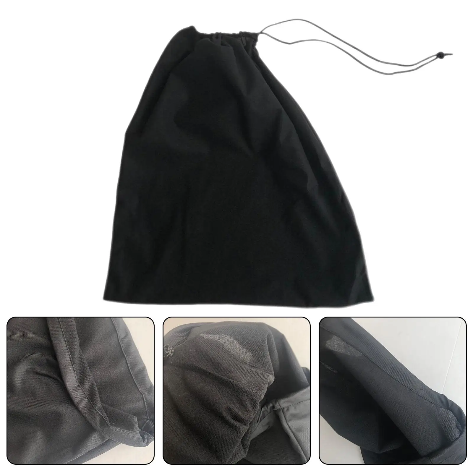 Helmet Bag Plush Soft Drawstring Pocket Dust Proof Good Toughness Full Half Helmet Storage Bag For Motorcycle Cycling Scooter