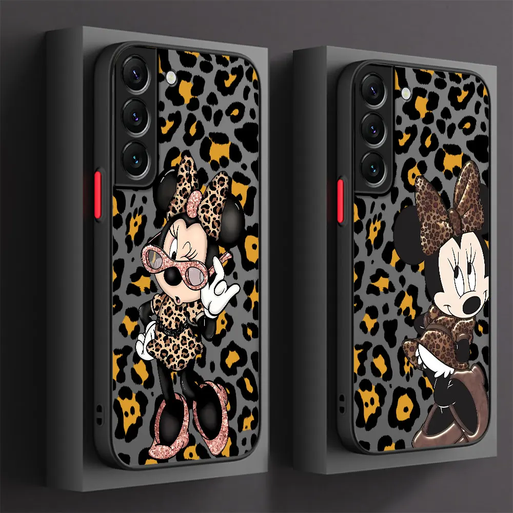 

Case For Samsung Galaxy S24 Ultra S23 Plus S20 FE S21 S22 5G Phone Cases Note 20 10 Lite S10 S9 Back Cover Disney Leopard Minnie