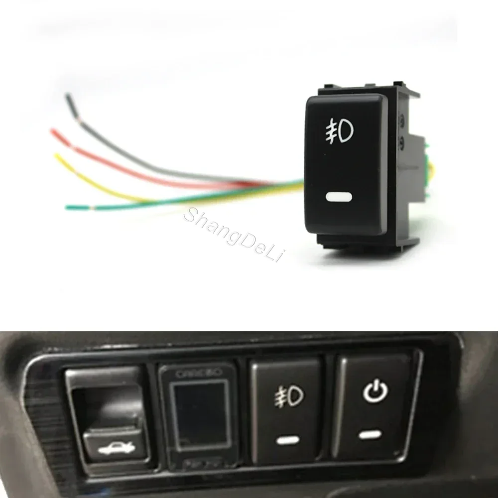 1Pc New LED Light Bar Push Switch Button Automobile Button Switches For Nissan Patrol Y62 Qhashqai Tiida X-TRAIL 370z 2012