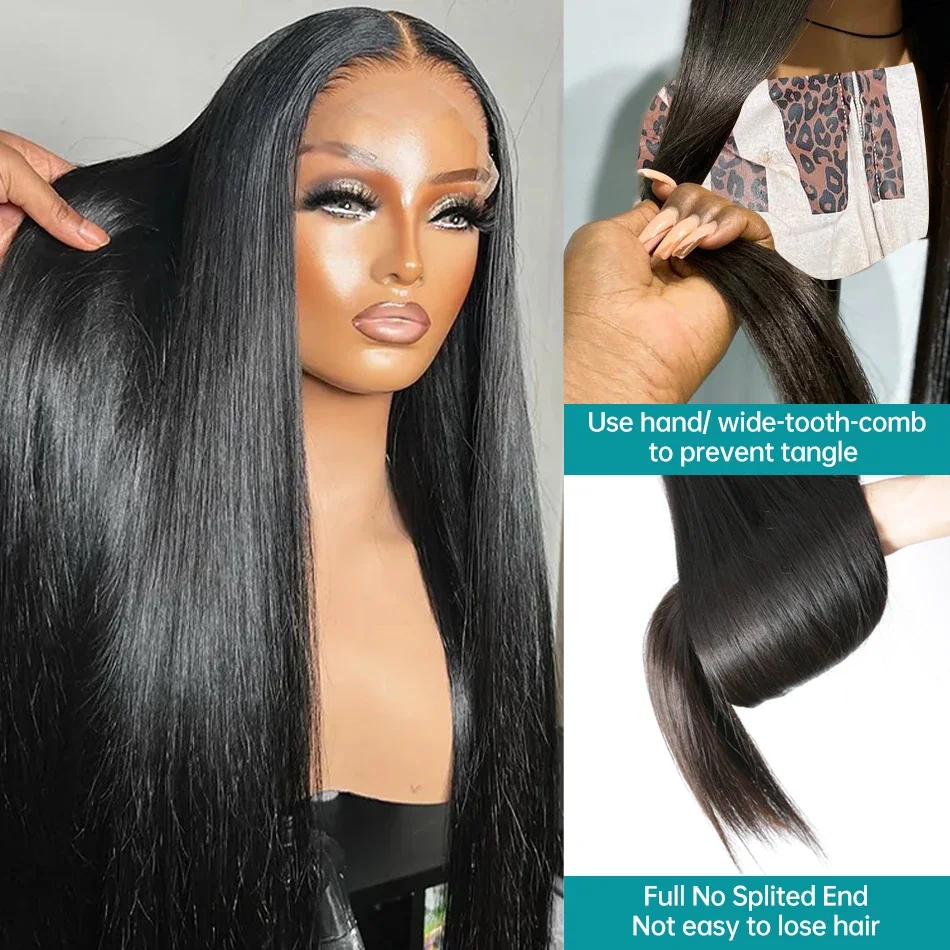 HD Lace Frontal Wig 28 30 inch Straight Human Hair Wigs 180% 13x4/6 Transparent Lace Front Wigs 5x5 Human Hair Lace Closure Wigs