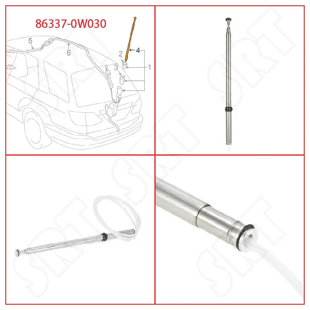 86337-0W030 Car Accessories Auto Power Antenna  Fits for Lexus RX300 1999 2000 2001 2002 2003 Adjustable Telescopic Antenna