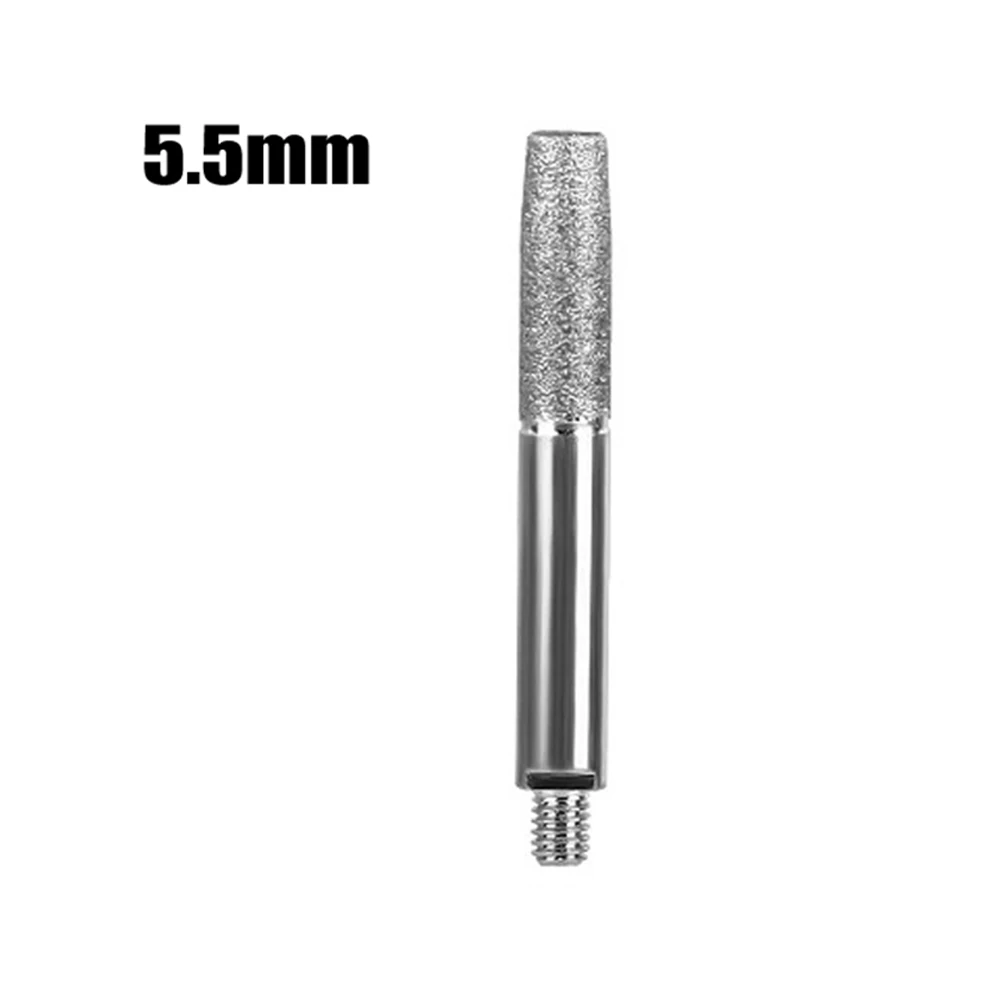 Pièces d'affûtage de tronçonneuse à manivelle, tête de meulage revêtue de diamant, fraises cylindriques, 4.0mm, 4.8mm, 5.5mm