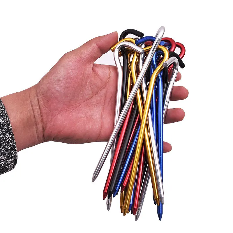 

Camping tent accessories, ultra light ground nail, rain shelter fixing nail, outdoor tent ground nail, aluminum alloy question m