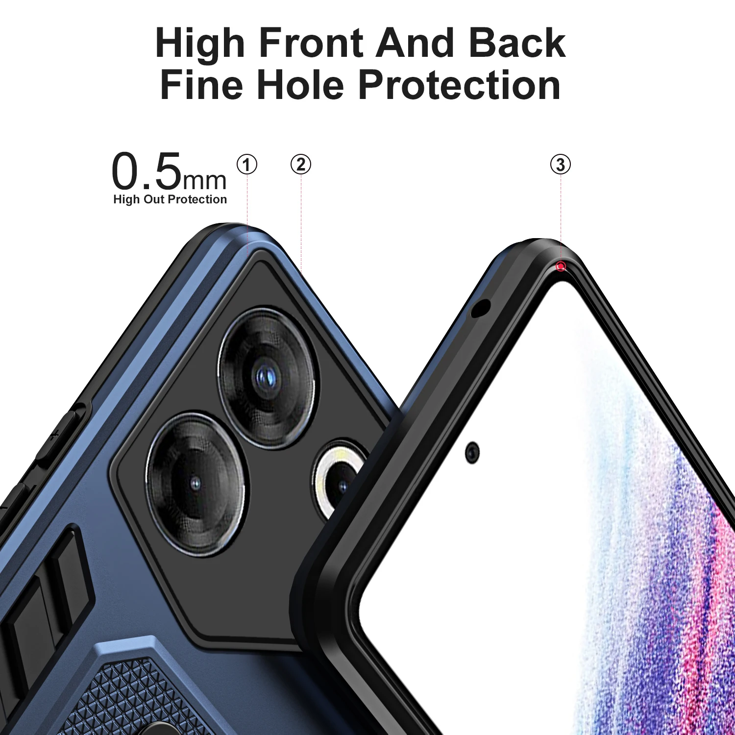 Shockproof Armor Soft Edges Case for Tecno Spark GO 2024 2023 2022 20C 10 9 Pro 8C Camon 20 19 18 Pova 3 4 5 Pro Phone Cover