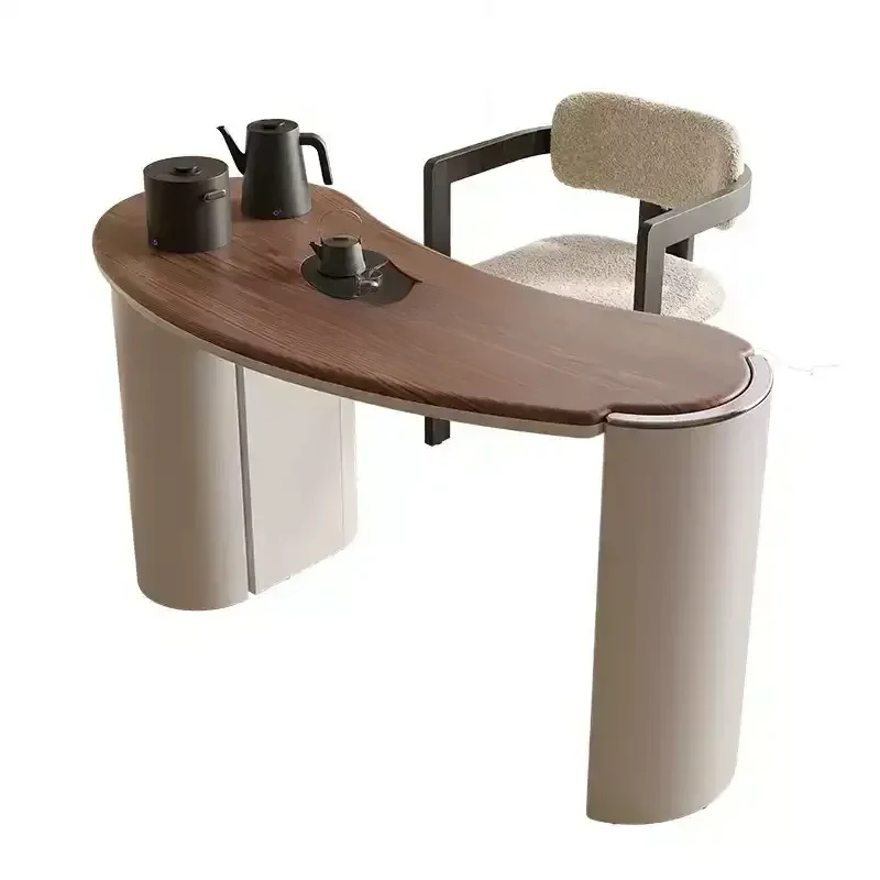 

ZWS. Black walnut tea table balcony Italian minimalist small tea table