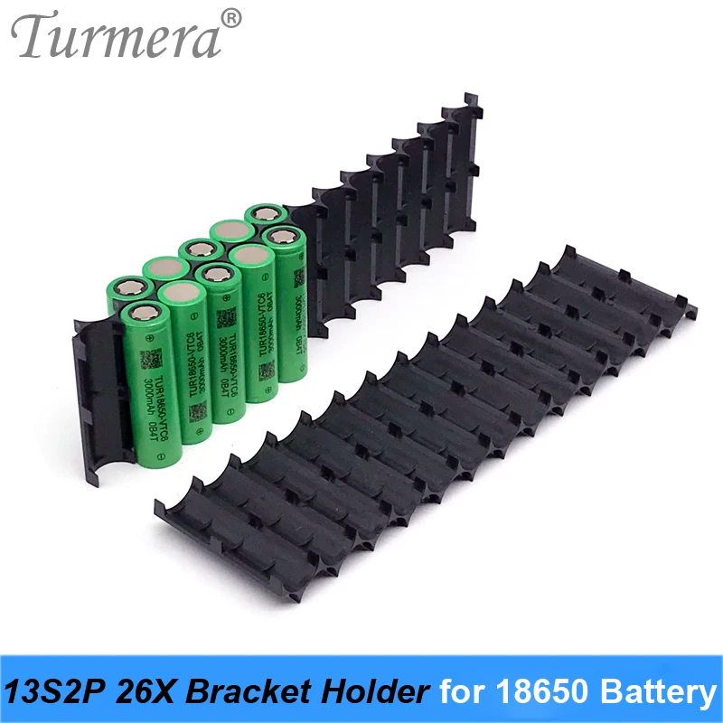 

Turmera 10Piece 13S2P 26X 18650 Battery Holder Bracket 18650 Spacer Assemble for 48V 52V Electric Bike or Escooter Batteries Use