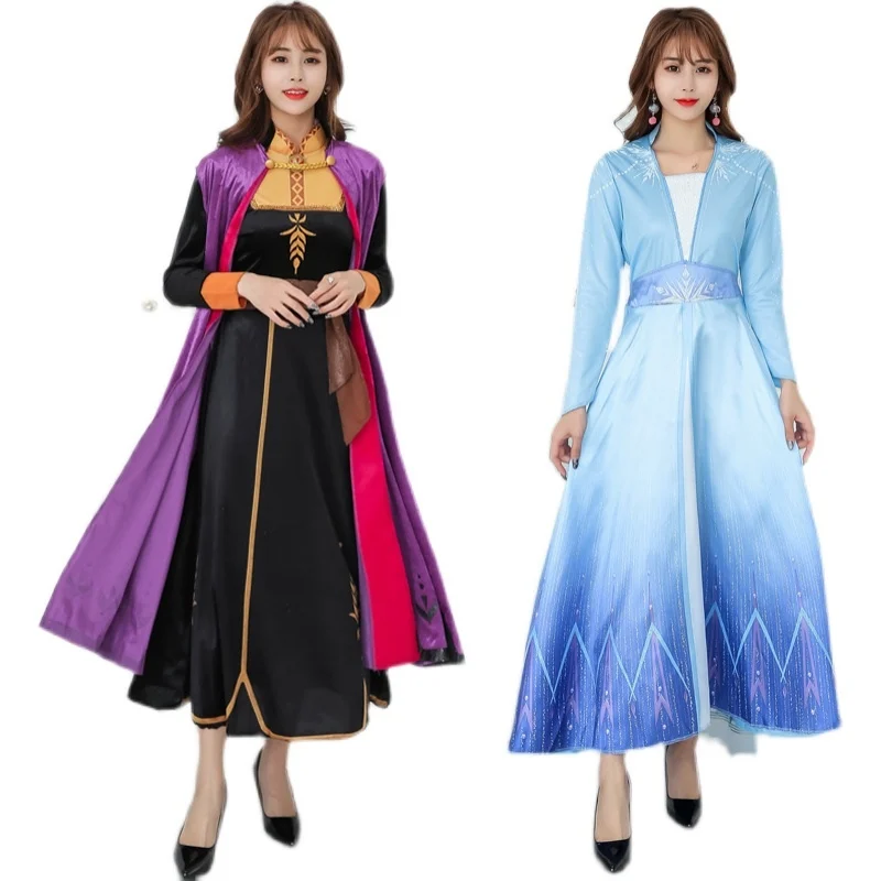 Costume da Halloween per adulti Princ Anna Elsa Dr Vestito cosplay da donna Biancaneve Fsy Festival Par Abbigliamento