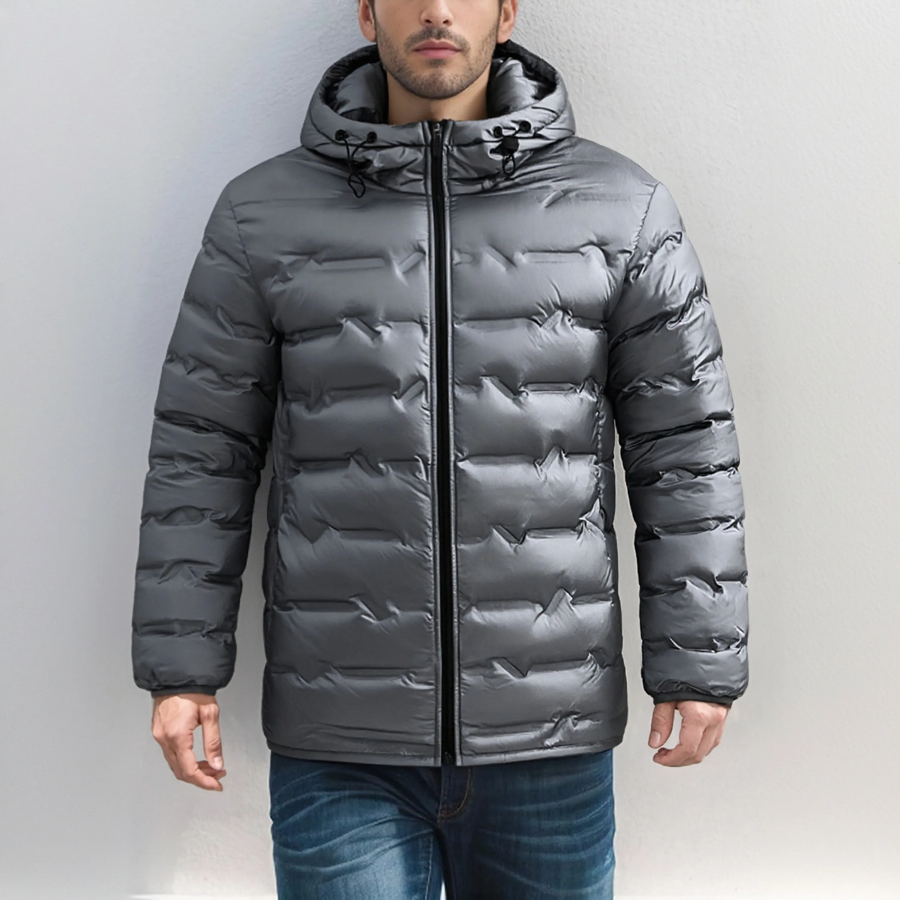 브랜드 남성 다운 재킷 경량 아웃도어 오피스 두꺼운 따뜻한 그래핀 재킷 클래식 후드 통기성 겨울 오리털 코트