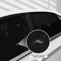 2PCS Car Sun Side Window Shade Curtain Rear Window Cover UV Protection Sunshade Visor Shield Anti-mosquito Universal Accessories