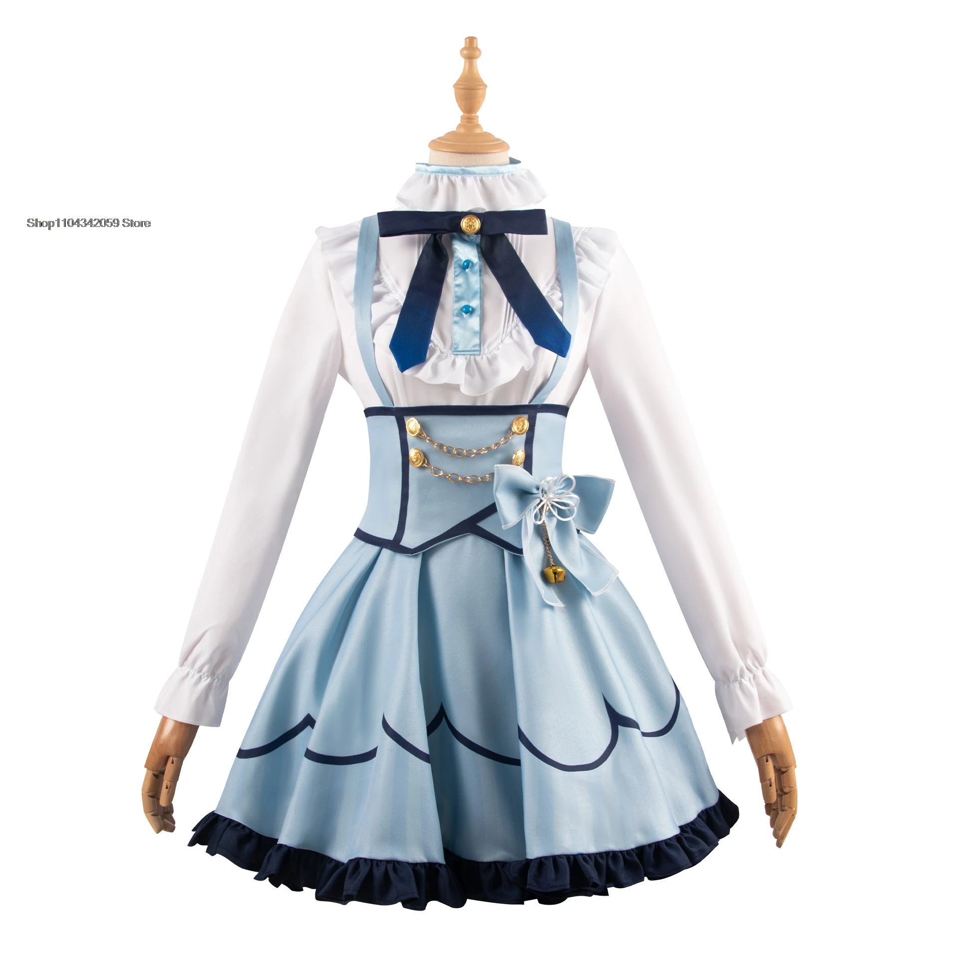 VTuber Amamiya Kokoro Cosplay Costume Sweet Lovely Informal Dress Activity Party Role Play Lolita Anime Game Suits