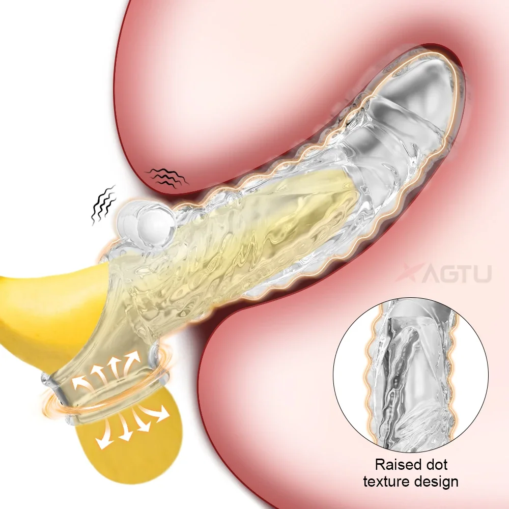 Consolador extensor de pene de silicona, funda para glande, reutilizable, retardante de eyaculación, condón, Juguetes sexuales para adultos, vibrador para hombres y parejas