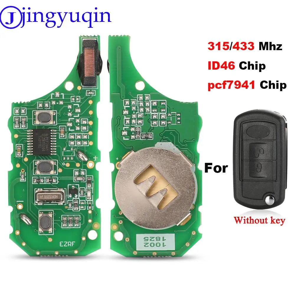 

jingyuqin Remote 3B Flip Car Key Shell Cover ASK 315/433MHZ ID46 Chip For LAND ROVER Range Rover Sport LR3 Discovery Control