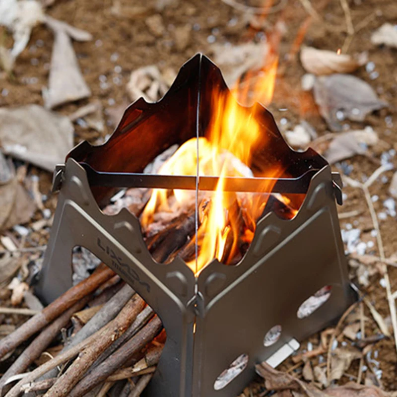 

Дровяная печь Tiartisan, портативные многофункциональные титановые горелки, оборудование для кемпинга на открытом воздухе, можно удалить спиртовую печь WS009ST