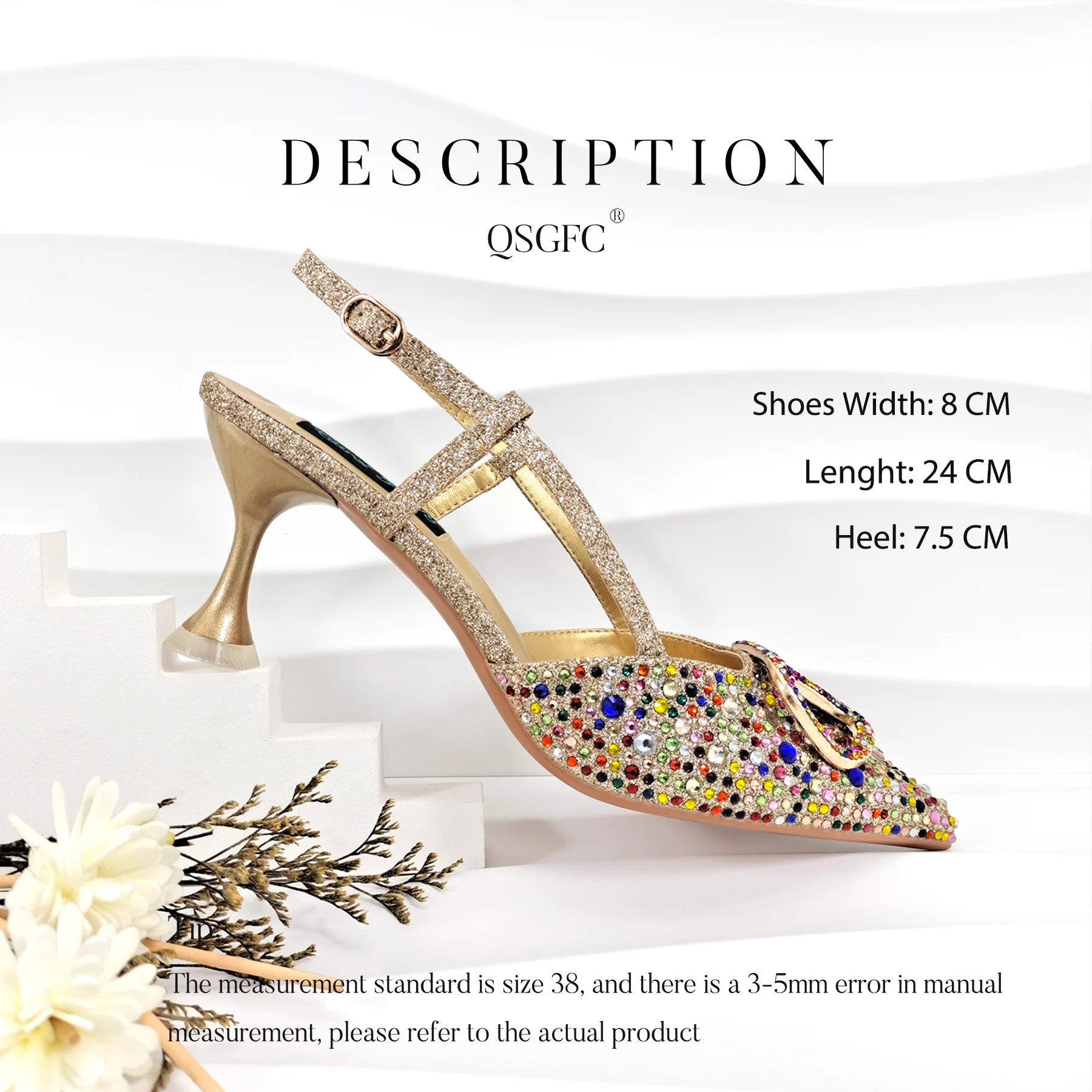 Evening Shoes And Bag Nigeria Ladies High-Heeled Shoes With Dual Use Bag Rhinestone Decoration Wedding Party Women\'s Shoes