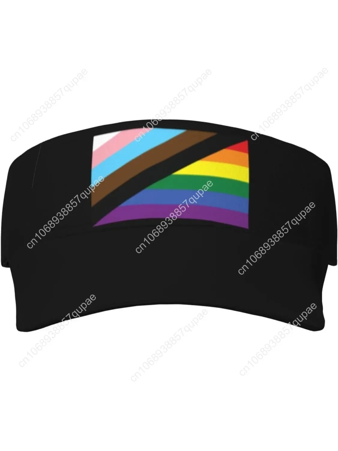 

Transgender Pride Rainbow Flag LGBTQ Visor Hats Novelty Adjustable Sport Sun Visor Cap Empty Top Baseball Hat for Men and Women