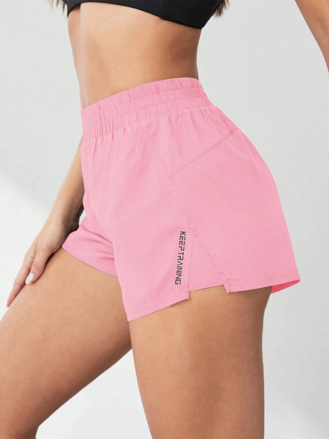2026 Nieuwe stijl Faux tweedelige anti-blootstelling yogashorts sportshorts hardlopen fitness tennis casual basic sportbroek dames - afbeelding 2