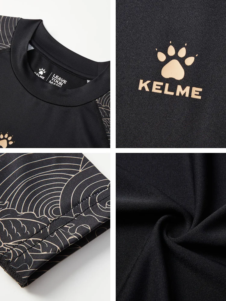 Kelme Goalkeeper Clothes The Year Of The Loong Series Tights Men\'s Long Sleeve Sports 2024 Running Retro Trend Fitness Clothing