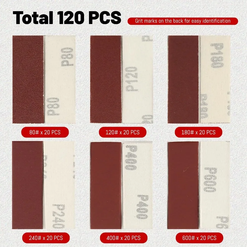 1-121 pezzi fai da te carta vetrata a mano mini levigatrice kit levigatrice ad anello carta assortita grana bagnata e asciutta gancio ad anello carta vetrata per progetti di legno