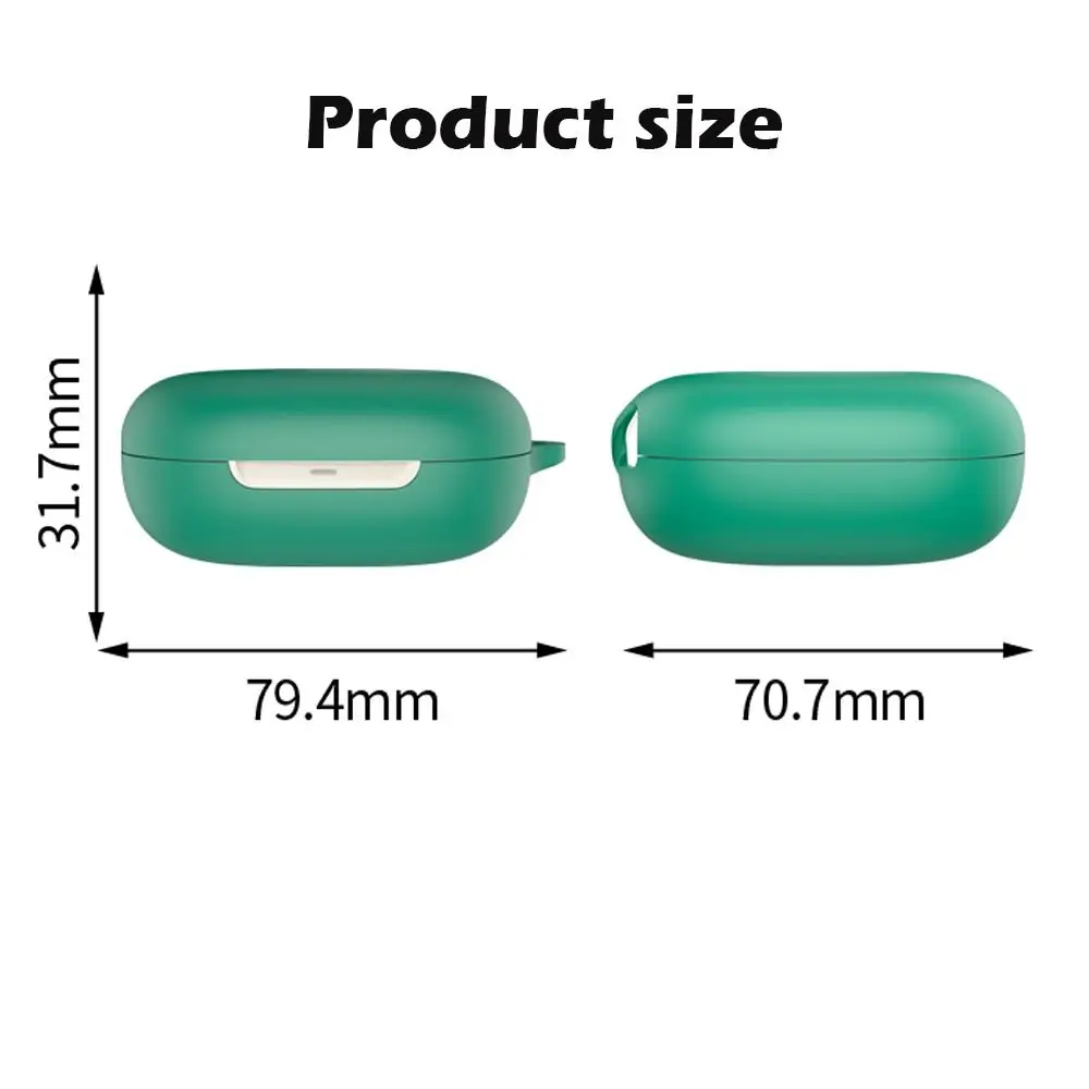 حافظة سماعة أذن من السيليكون مقاومة للصدمات ومضادة للخدش صندوق شحن مع خطاف مضاد للسقوط سماعات أذن لـ OpenFit 2 T920