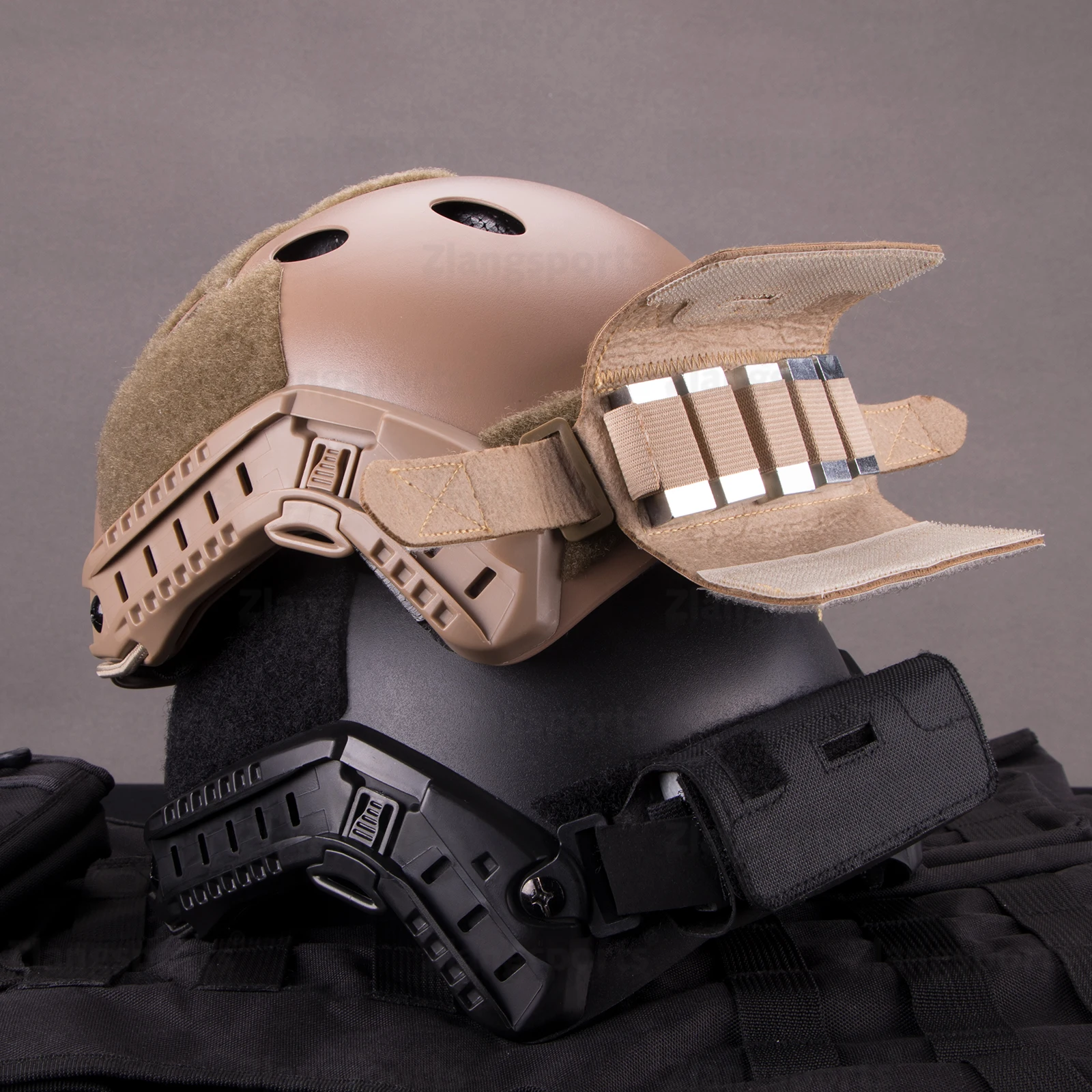 Torba obciążeniowa do hełmu taktycznego z 5 blokami, kompatybilna z hełmami OPS-Core Fast BJ PJ MH do aktywności airsoftowych i outdoorowych.