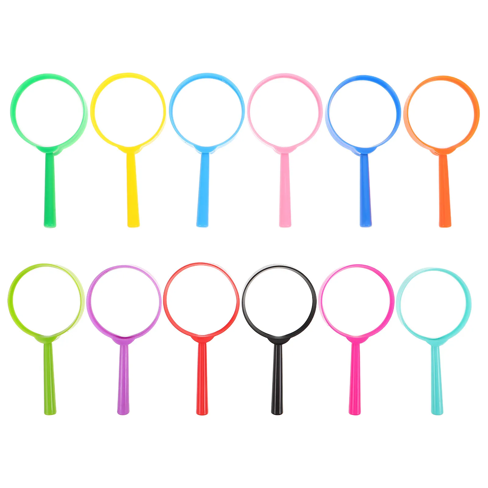 

Набор из 12 детских ручных луп с 3-кратным увеличением и пластиковыми линзами для изучения природы, уроков естествознания, наблюдений на природе, образовательный инструмент