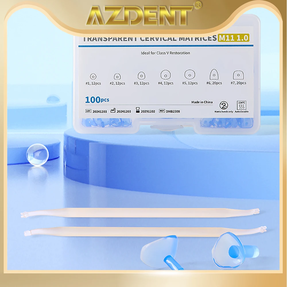 

100Pcs/Set AZDENT Dental Matrix Band Clear Contouring Matrix Matrices Kit Proximal Contouring Tool Dentistry Materials Lab 2025