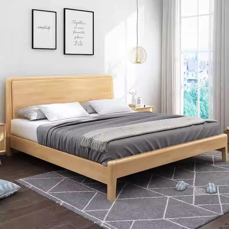 Letto nordico in legno massello 1,5 metri singolo, casa in affitto B & B e**** mio letto 1,8 metri di stoccaggio della pressione d'aria matrimoniale