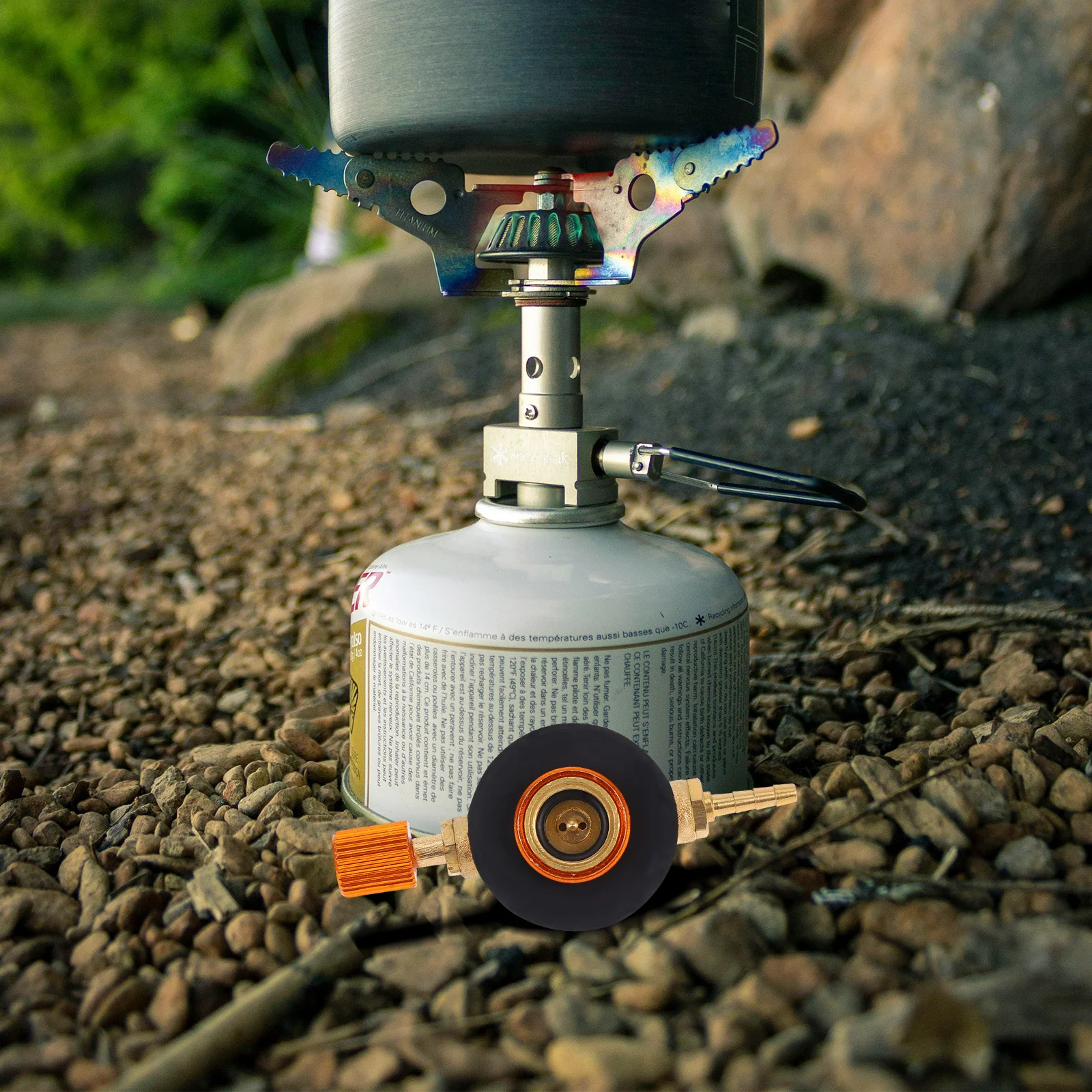 

Outdoor Camping Gas Stove Adapter 4mm Inflatable Valve Safety Switch for Stove Connector and Picnics Outdoor Connector