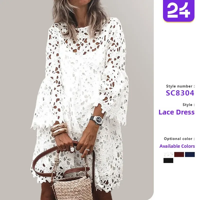 

Женская юбка Ele Lace с цветочным принтом в этническом стиле, корейская версия, свободная талия, длинная свеч средней длины, весенний сезон