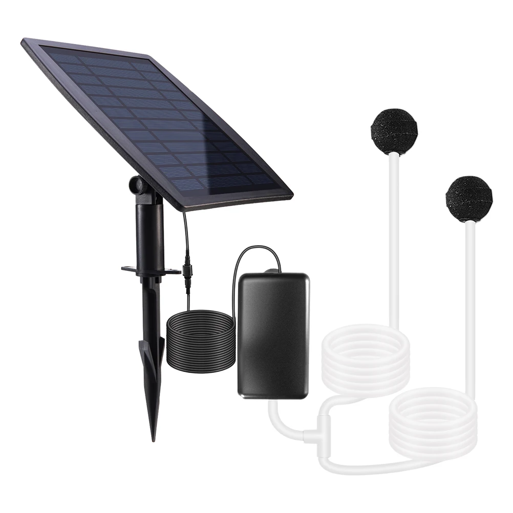 

Small Water Pump Oxygen Pond Solar USB Mute Aerator for Black Pool Oxygenation Portable
