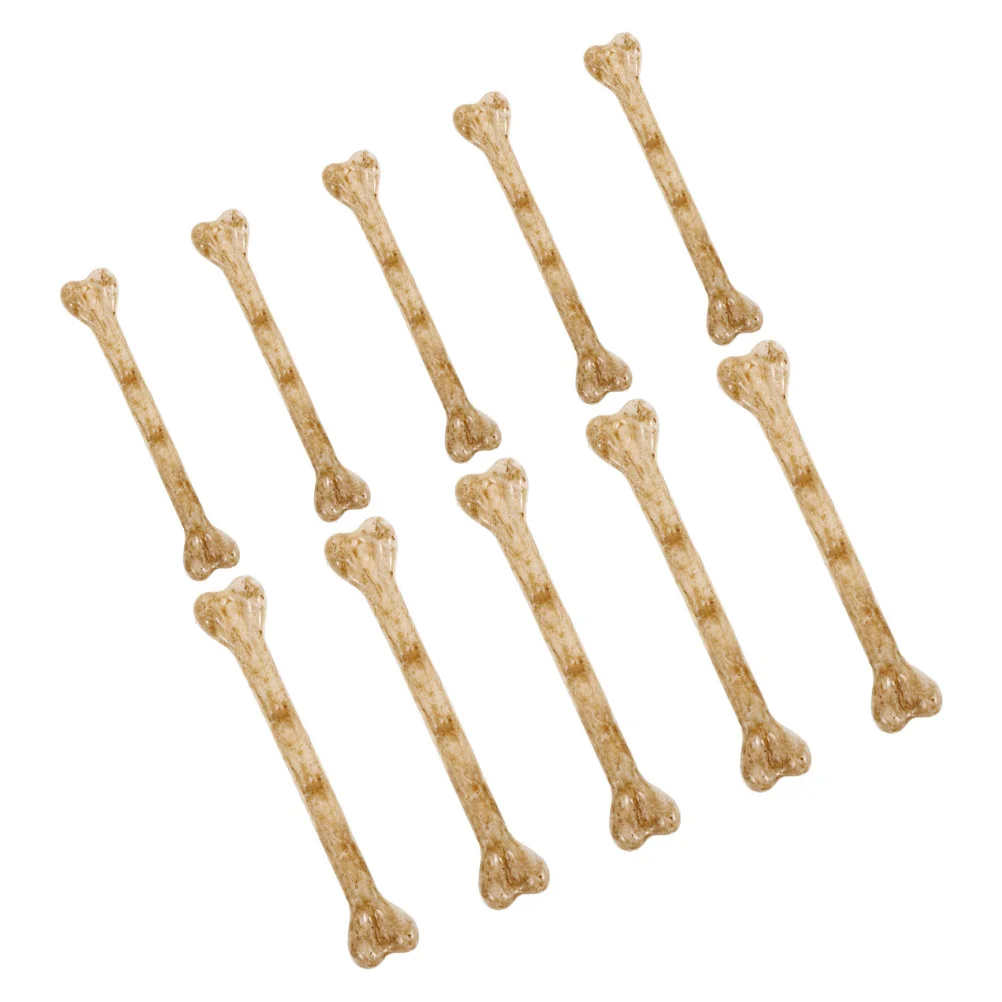 10 Pcs Desktop Bone Ornaments Halloween Decoration Plastic Artificial Prank Prop