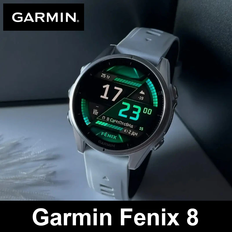 Garmin Fenix 8 Smartwatch montre de sport multifonctionnelle en plein air lampe de poche LED intégrée randonnée cyclisme Marathon course à pied 10 ATM