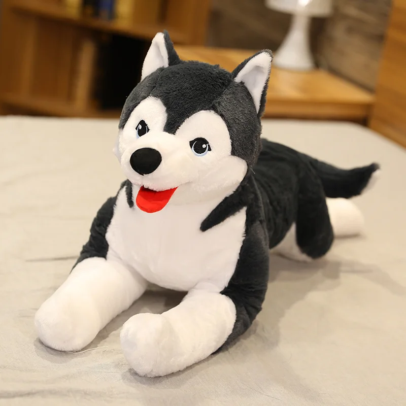 Simulation Husky Plush Toy Stuffed 70cm Dog Animal Toys for Children Soft Baby Doll Kids Lovely Birthday Gift