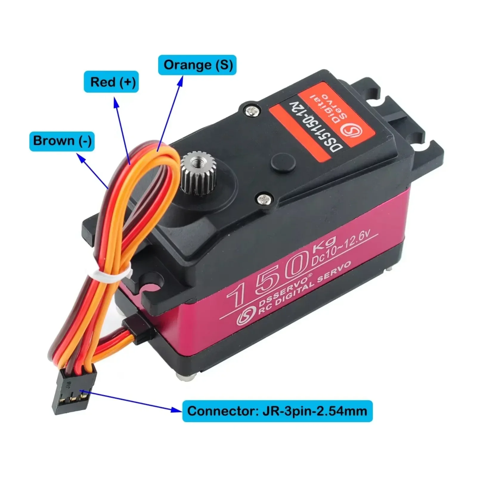 DS51150 150KG servo numérique étanche à couple élevé pour voitures 1/5 RC Compatible avec Redcat HPI Baja 5B