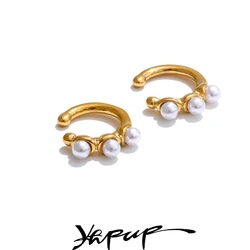 Yhpup Chic Fashion Ear Bone Non Piercing Earrings Trendy Accessories Stainless Steel Charm Jewelry Waterproof
