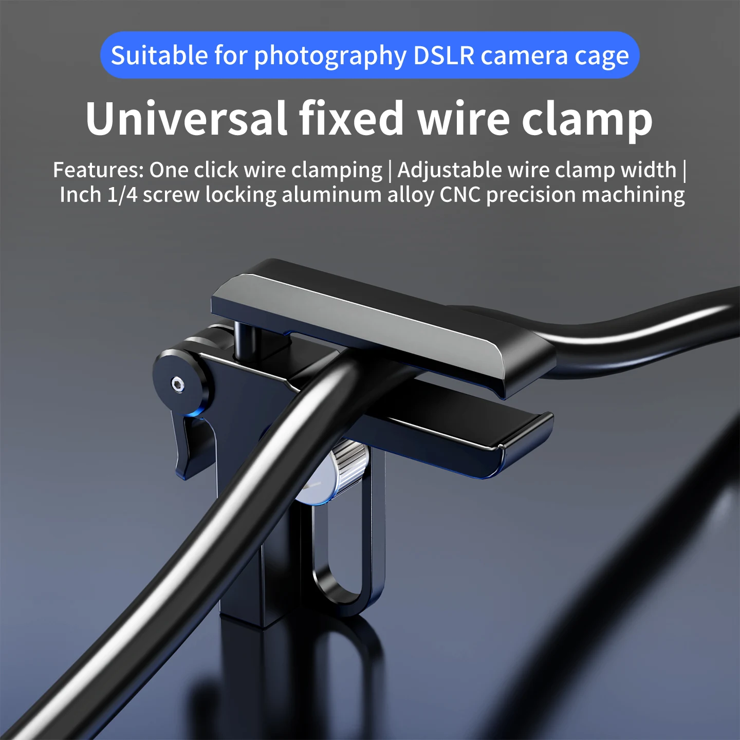 1/4“ Schloss Kamera HDMI-kompatible Kabelklemme DSLR Drahtclip Universal für Sony Canon Video Monitor Käfig Fotografie Rig L Platte – Detail 1