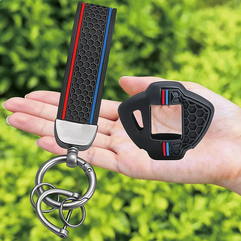 Keychain Silicone Motorcycle Key Cover Case For Suzuki Vstrom 650 1000 1050 XT DL650 DL1000 Auto Key Shell view 3