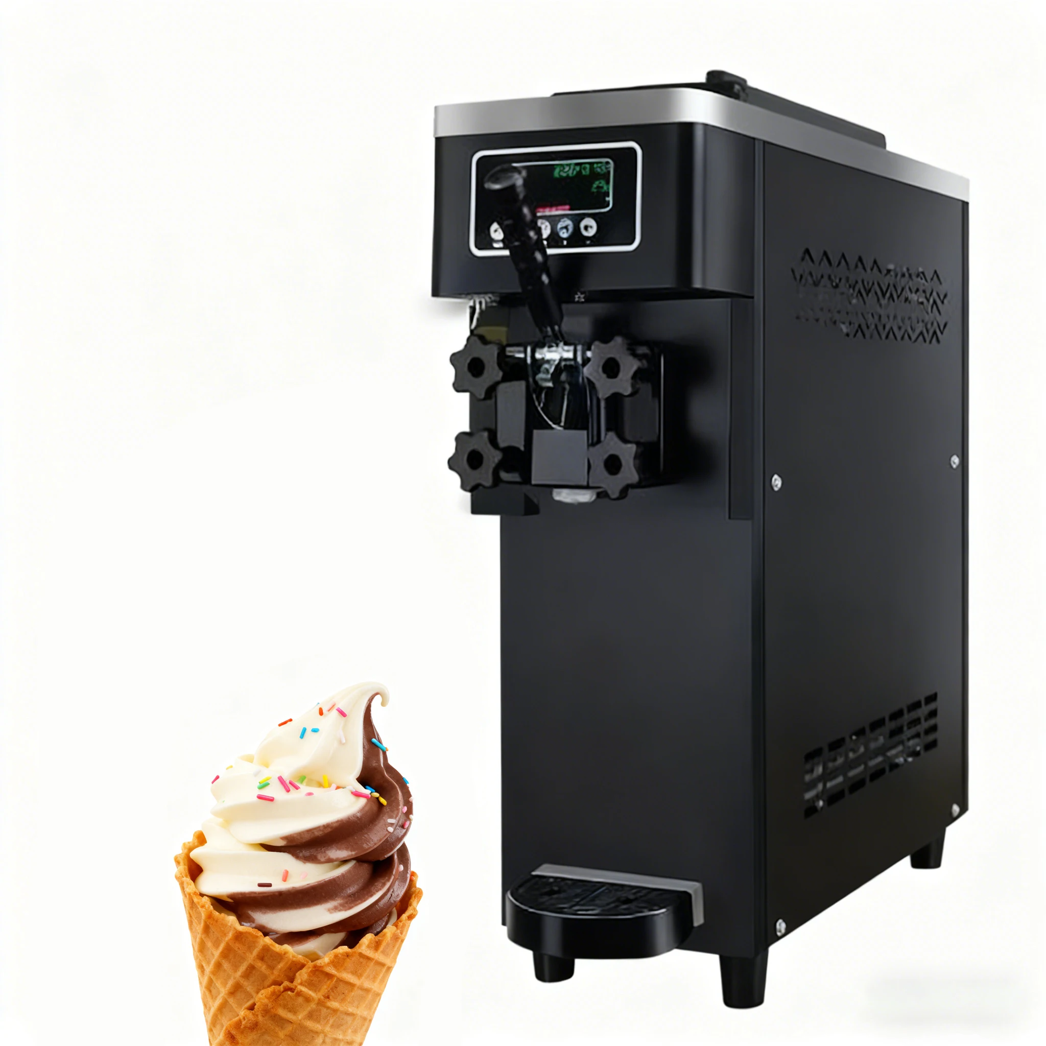 Soft Ice Cream Machine Ice Cream Machine Commercial One Handle Table Top 50kg Quiet For Business Hot Sale Factory Sales New