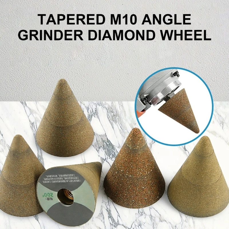 

3Pcs 50 100 200 Grits Cone Diamond Polishing Wheel Stone Grinding Head Tile Trimming Marble Grinder Tool Easy to Use