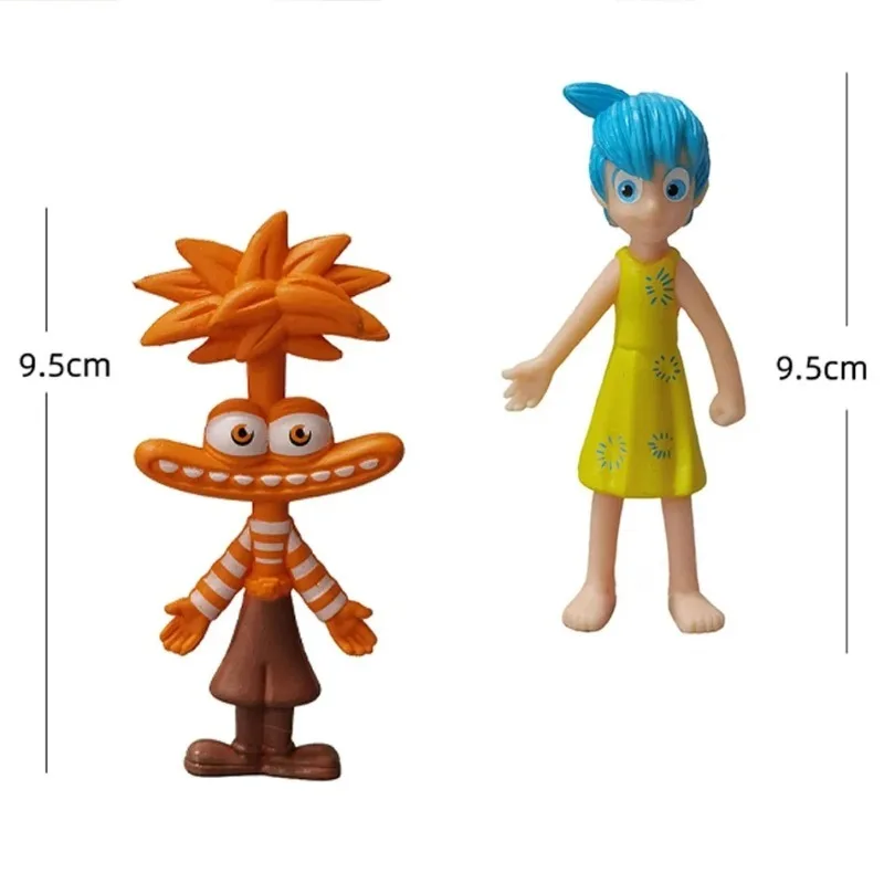 2024 New 6Pcs Inside Out 2 Action Figure Toy Cartoon Movie Joy Anxiety Anger Sadness Disgust Fear Model Doll Figurki Prezent dla dzieci