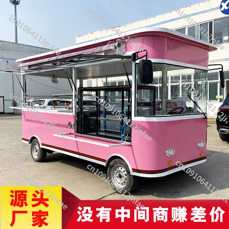 Versatile Electric Dining Car-Commercial Snack Truck Mobile Stall (Fits Fried Skewers/Milk Tea/Breakfast,Outdoor Catering Use)