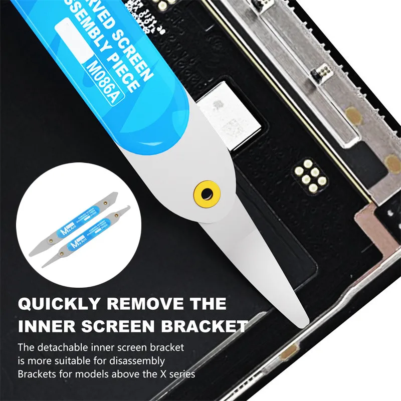 MaAnt M086 2 in 1 Curved/Straigt Screen Disassembly Pryer for Mobile Phone Repair Inner Screen Bracket Removal Blade Set