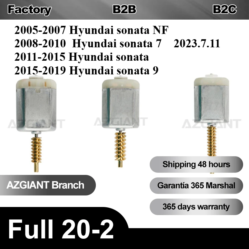 

Motor for Hyundai Sonata Door Lock Power Center Control 81310-3K020 81310-3S010 Drive Passenger Side VD770817 HFT VN81545