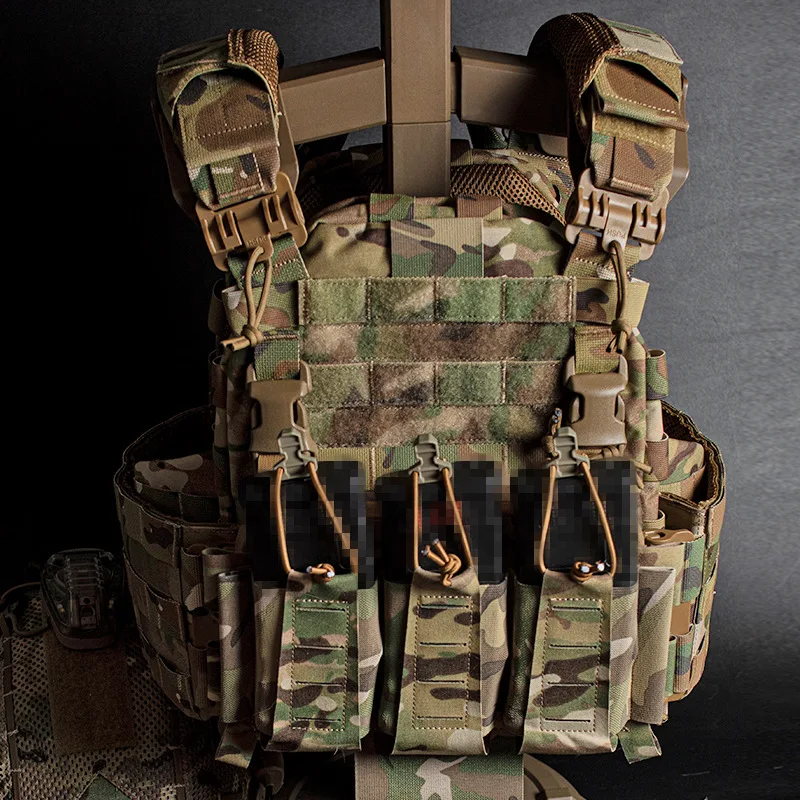 ARC Camouflage Tactical Vest, Shoulder Tubes Surrounding, Quick Dismantle System, Molle System, Triple Panel, Hanging Subbag