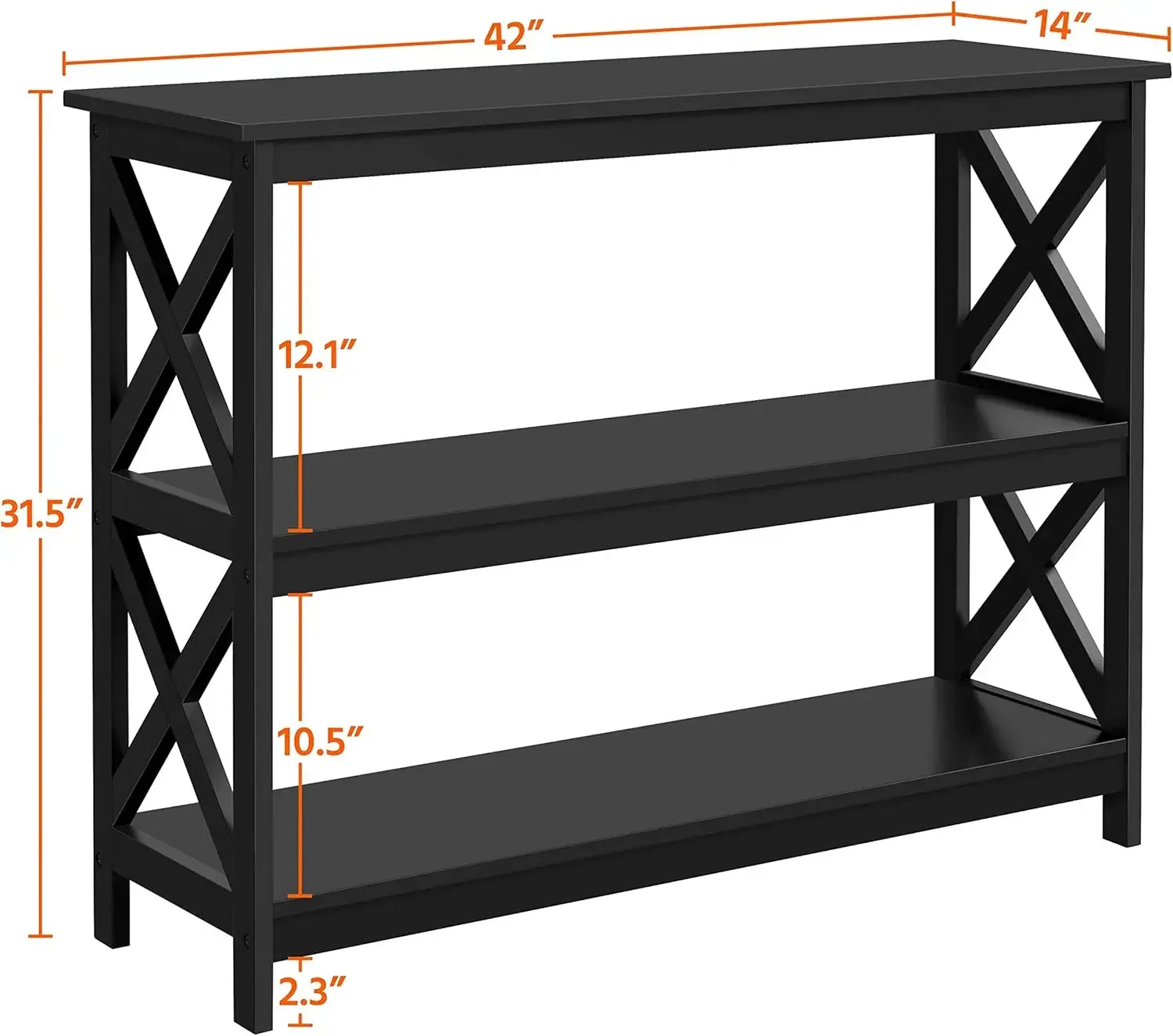 Television Stands & Entertainment Centers with 3 Tier Storage Shelf TV Stand for Living Room