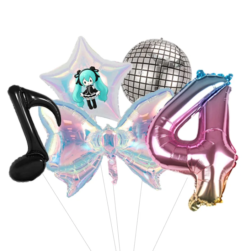 Miku Cartoon Cyber Girl Aluminum Foil Balloon Bundle Fast Easy Inflation Globos For Anniversary Celebration Cosplay Event view 5