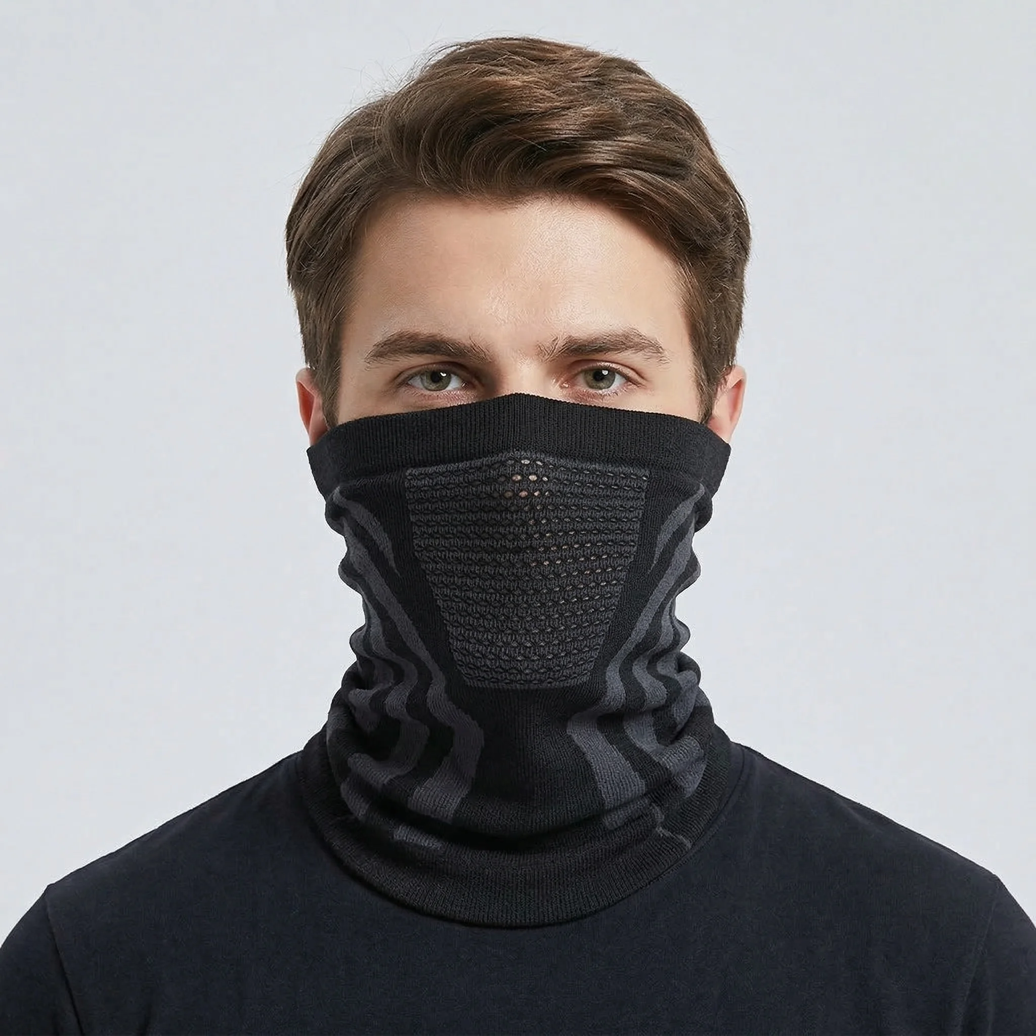 1 Stück/2 Stück/3 Stück Winddichte Warme Halbgesichtsmaske Schal Unisex Laufmaske Radfahrmaske Skimaske Elastische Atmungsaktive Fahrrad- und Motorradmaske – Detail 22