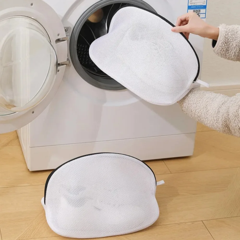 1pc Anti-deformation Mesh Laundry Bag Durable Washing Machine Shoe Bag Multifunctional Travel Clothes Storage Organizer